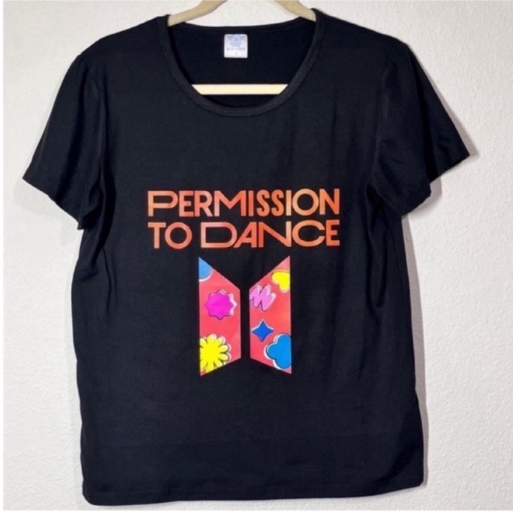 Black Graphic Tee with Colorful Design